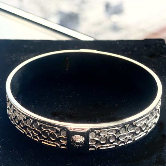 Coach Bracelet - Silver Bangle (1/2 Inch Wide) - Picture 2 of 3